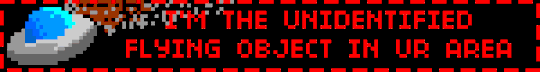 Blinkie with UFO and alien pixel art